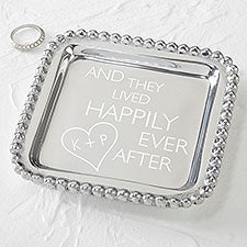 Personalized Mariposa String Of Pearls Wedding Tray - 15857