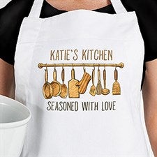 Personalized Apron  Potholder - Seasoned With Love - 15874