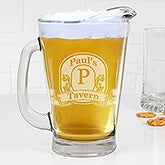 Personalized Deep Etch Beer Pitcher - Vintage Bar Sign - 15924