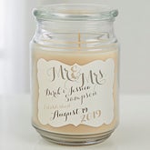 Mr and Mrs Personalized Wedding Candle Jar  - 15939