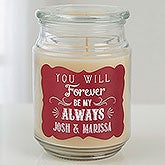 Personalized Glass Jar Candle - Love Quotes - 15941