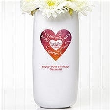 Personalized Flower Vase - We Love You To Pieces - 15947