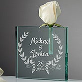 Personalized Romantic Bud Vase - Happy Anniversary - 15948