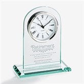 Engraved Glass Personalized Retirement Clock - Timeless Recognition - 15951
