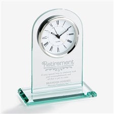 Engraved Glass Personalized Retirement Clock - Timeless Recognition - 15951