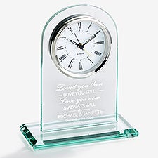 Personalized Wedding and Anniversary Clock - I Love You - 15952