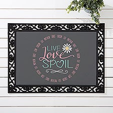 Personalized Grandparent Doormats - Live, Love, Spoil - 15968