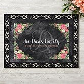 Personalized Doormat - Floral Welcome - 15969