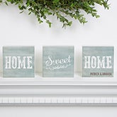 Personalized Shelf Blocks Set Of 3 - Home Sweet Home - 15973