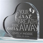 Personalized Baby Heart Keepsake - You Took Our Breath Away - 16025