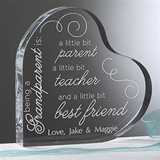 Personalized Grandparent Heart Keepsake - To Be A Grandparent - 16027