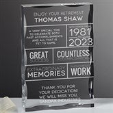 Personalized Retirement Keepsake Block - 16033