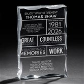 Personalized Retirement Keepsake Block - 16033