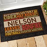 Personalized Fall Doormat - Fall Fun - 16048