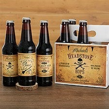 Personalized Beer Bottle Labels Set Of 6 - Vintage Halloween - 16051
