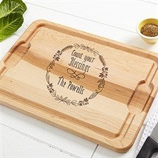Personalized Maple Cutting Board - Count Your Blessings - 16053