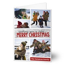 Personalized Christmas Greeting Card - Holiday Photo Collage - 16097