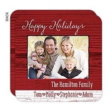 Personalized Rustic Holiday Photo Cards - Family Love - 16161
