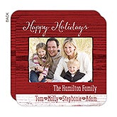 Personalized Rustic Holiday Photo Cards - Family Love - 16161