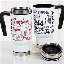 Personalized Commuter Mug - Signature Style For Him - 16163