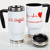 Personalized Commuter Travel Mug - The Heart Of Caring - 16176