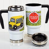 Personalized Commuter Travel Mug - Bus Driver Character - 16182