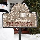 Personalized Holiday Yard Stake - No Place Like Home - 16190