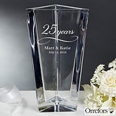Orrefors Etched Crystal Anniversary Vase - 16202