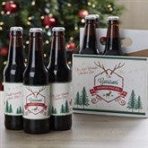 Personalized Christmas Beer Bottle Labels Set Of 6 - 16210