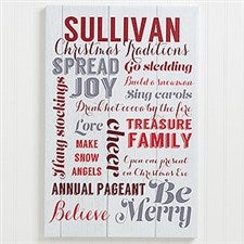 Personalized Canvas Prints - Holiday Family Traditions - 16211