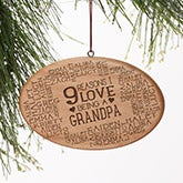 Personalized Wood Ornament - Reasons Why For Him - 16227