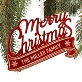 Personalized Wood Christmas Ornaments - Merry Christmas - 16237