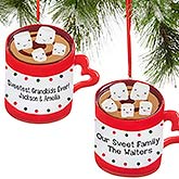 Personalized Hot Chocolate & Marshmallows Christmas Ornaments - 16251