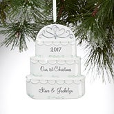 Personalized Christmas Ornaments - Wedding Cake - 16252