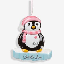 Personalized Girl Penguin Christmas Ornament - 16266