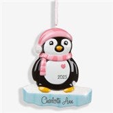 Personalized Girl Penguin Christmas Ornament - 16266