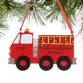 Personalized Firetruck Christmas Ornaments - Future Firefighter - 16269