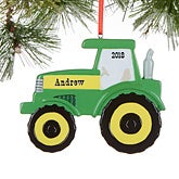 Personalized Tractor Christmas Ornament - 16270