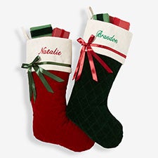 Personalized Quilted Christmas Stockings - Winter Classic - 16279