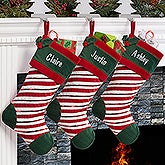 Personalized Christmas Stockings - Candy Cane Sparkle - 16284