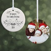 Personalized Christmas Famliy Ornament - Our First Family Christmas - 16295