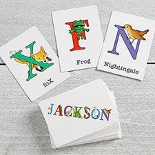 Personalized Alphabet Animals Kids Flash Cards - 16309