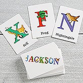 Personalized Alphabet Animals Kids Flash Cards - 16309