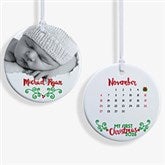 Personalized Photo Baby Christmas Ornament - Babys 1st Christmas Calendar - 16322