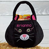Personalized Plush Treat Bag - Black Cat - 16325