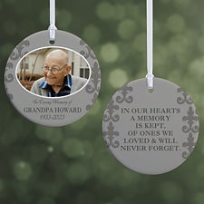Personalized Photo Memorial Ornament For Him - In Loving Memory - 16333
