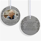 Personalized Photo Memorial Ornament For Him - In Loving Memory - 16333