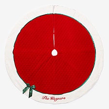 Red Personalized Quilted Tree Skirt - Winter Classic - 16349
