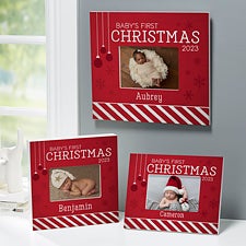 Personalized Christmas Picture Frame - Baby's 1st Christmas - 16366
