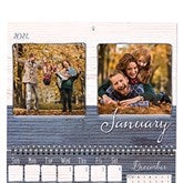 Personalized Photo Wall Calendar - Rustic - Family Love - 16374